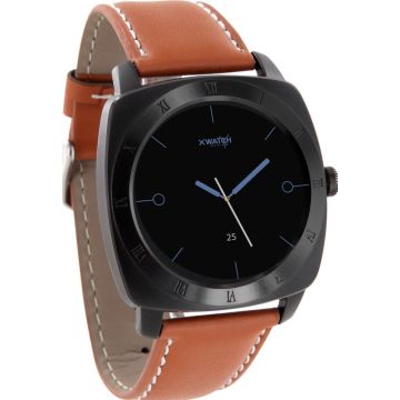 Xlyne Smart Watch NARA X-Watch black chroome - cognac