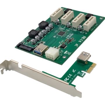 CONCEPTRONIC PCI Express Card PCIe x1 to 4 PCIe x1 Expan.Kit