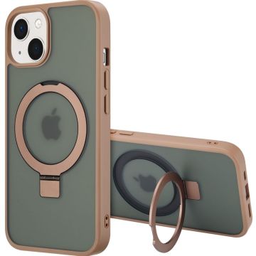 Accezz Ring Stand Backcover met MagSafe iPhone 14 - Brown
