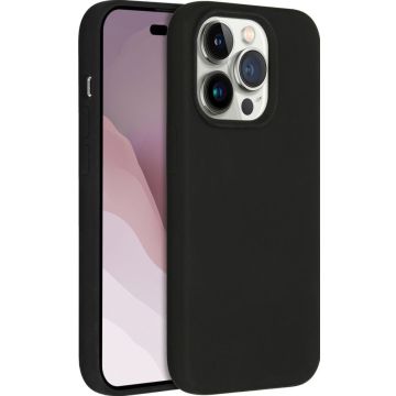Accezz Liquid Silicone Backcover iPhone 14 Pro - Zwart
