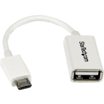 StarTech.com 12 cm witte micro-USB naar USB-OTG hostadapter MF - USB-adapter