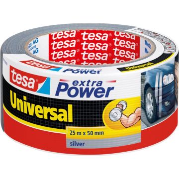PLAKBAND TESA UNIVERSAL EXTRA POWER 50MMX25M ZILVER