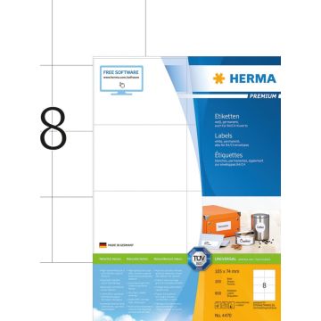 Herma 4470 -Premium etiketten  -wit - 105 x 74 mm