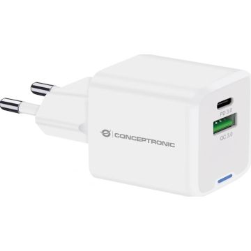 CONCEPTRONIC Lader 2Port 20W,1xUSB-C,1xUSB-A Desk PD ws