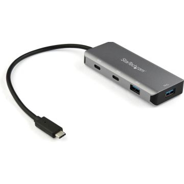 StarTech.com 4 Port USB C Hub w 2x USB A & 2x USB C, SuperSpeed 10Gbps USB Type-C 3.13.2 Gen 2 Hub, USB Bus Powered, Portable USB-C to USB Adapter Hub, Aluminum, 9.8" (25cm) Cable - WindowsmacOSLinux