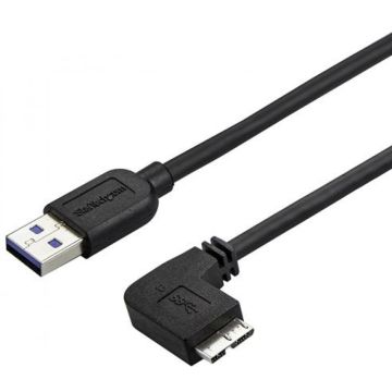 StarTech.com Slanke Micro USB 3.0 kabel haaks naar rechts - Micro USB 3.0 aansluitkabel in 90° hoek 2 m