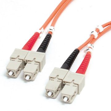 StarTech.com 2m (6.6ft) SC to SC OM1 Multimode Fiber Optic Cable, 62.5125 Fiber Size, 10G Networks, LSZH Fiber Patch Cord - Netwerkkabel