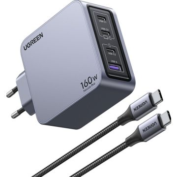 Nexode Pro USB A 3 USB C 160W GaN Tech Fast Charger 