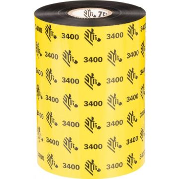 Zebra 3400 WaxResin - Zwart