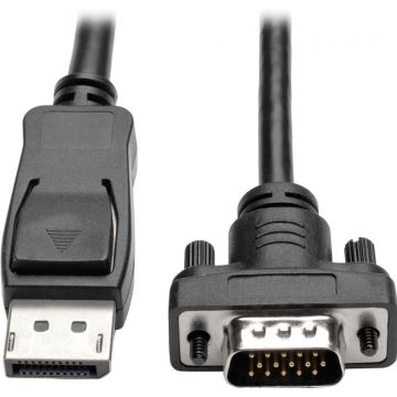Eaton Tripp Lite Series DisplayPort 1.2 to VGA Active Adapter Cable (DP with Latches to HD15 MM), 10 ft. (3.1 m) - Displaykabel