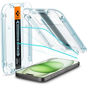 Spigen GLAS.tR EZ Fit - Schermbeschermer voor mobiele telefoon