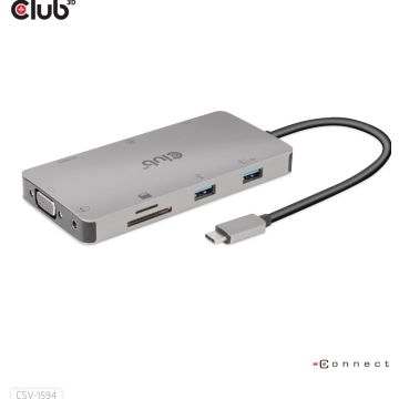 Club 3D USB Gen1 Type-C 9-in-1 hub - Dockingstation
