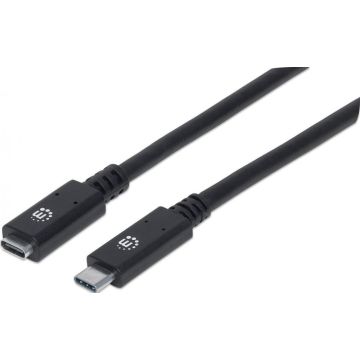 Manhattan USB3.1 Kabel 10Gbit/s C-stekker auf C-Buchse 0,5m