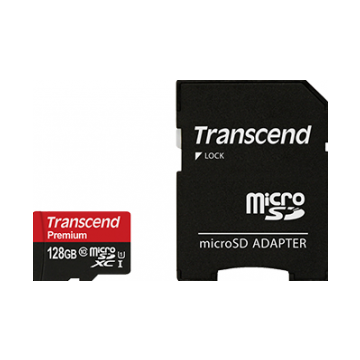 Transcend Premium - Flashgeheugenkaart (microSDXC-naar-SD-adapter inbegrepen)