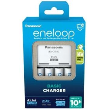eneloop Panasonic Charger Basic BQ-CC51 + 4x AA/2000