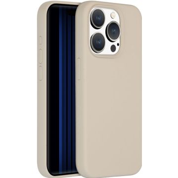 Accezz Liquid Silicone Backcover met MagSafe iPhone 15 Pro - Stone