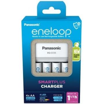eneloop Panasonic Charger Smart & Quick BQ-CC55 + 4x AA/2000