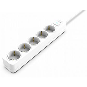 INCA stekker omlijsting IPW-44GB 5 Steck.,LED Anz. Weiß 1,5m