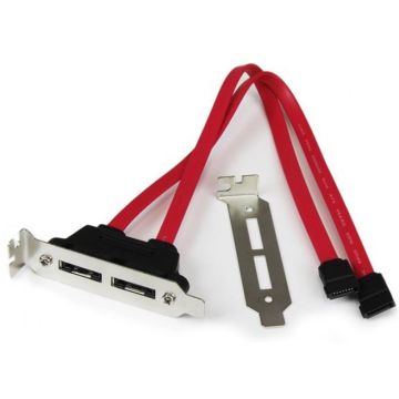 StarTech.com 2 poorts low-profile SATA naar eSATA adapterplaatje - SATA intern naar extern paneel