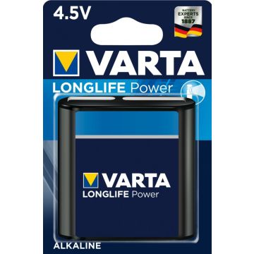 Varta -4912/1, Wegwerpbatterij, Alkaline, 4,5 V, 1 stuk(s), Zwart, 67 mm