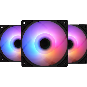 Scythe Wonder Tornado ARGB Black 3-pack - Ventilator