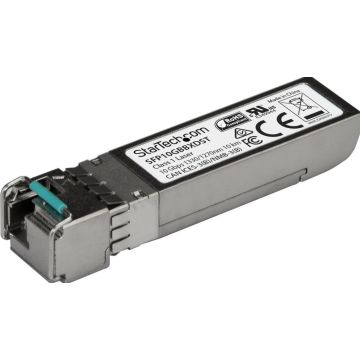 StarTech.com MSA Uncoded SFP+ Module, 10GBASE-BX, 10 Gigabit Ethernet Bi-Directional (BiDi) Fiber Single Strand SFP+ Transceiver, LC 10km , Mini GBIC Transceiver SFP+ Module, Downstream - Lifetime Warranty (SFP10GBBXDST)