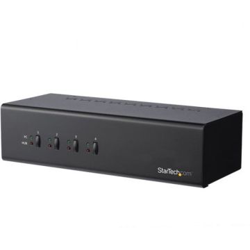 StarTech.com 4 poorts Dual-monitor DVI KVM switch met USB 3.0 hub - TAA conform