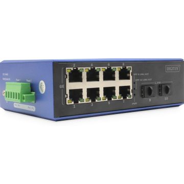 DIGITUS Switch 8 +2-Port Gigabit Ethernet oE SC 20 km