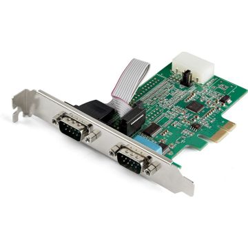 StarTech.com 2-port PCI Express RS232 Serial Adapter Card - PCIe to Dual Serial DB9 RS-232 Controller