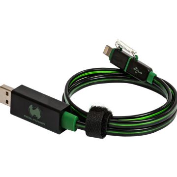 RealPower Floating lightning/micro USB Cable green