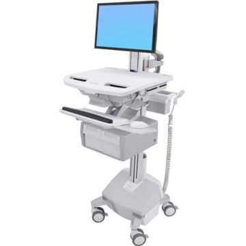 Ergotron StyleView Cart with LCD Pivot, LiFe Powered, 2 Tall Drawers - Wagen