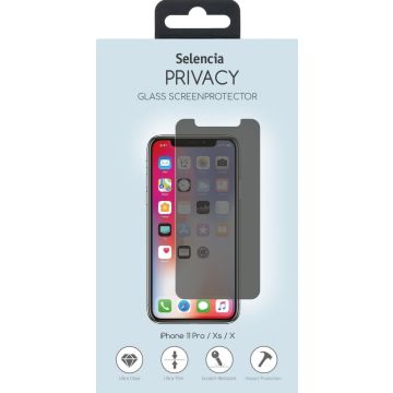 Selencia Gehard Glas Privacy Screenprotector iPhone 11 Pro / Xs / X