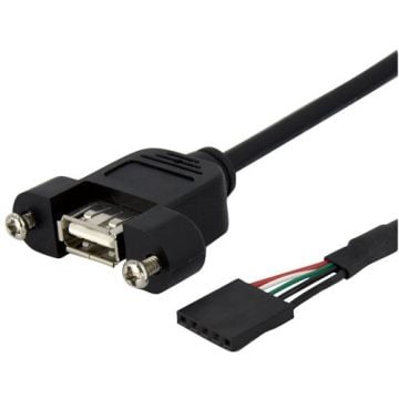 StarTech.com 30 cm Inbouwpaneel USB Kabel - USB A naar Moederbord Aansluitkabel FF