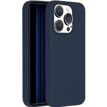 Accezz Liquid Silicone Backcover met MagSafe iPhone 15 Pro - Donkerblauw