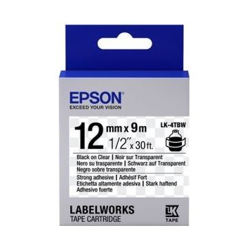Epson LabelWorks LK-4TBW - Zwart op doorschijnend