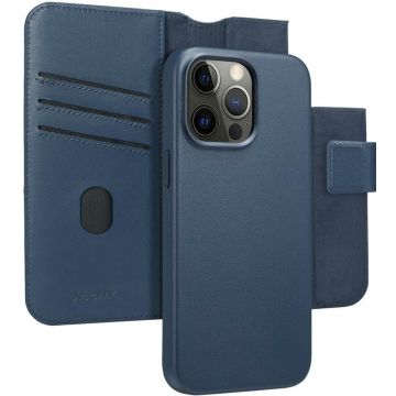 Accezz Leather Bookcase 2-in-1 met MagSafe iPhone 15 Pro Max - Nightfall Blue