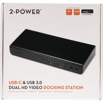 2-Power Dual Video Docking Station - Docking station