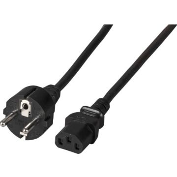 Power cable 2m blackSchuko/IEC