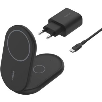 BELKIN Qi2 15w Magnetic 2in1 Stand Black