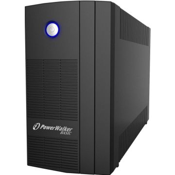PowerWalker Basic VI 1000 SB, Line-interactive, 1 kVA, 600 W, 162 V, 290 V, 50/60 Hz