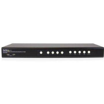 StarTech.com 4-poorts DVI USB KVM switch met dubbele DVI-console en Quad-View 4-in-1 weergave - KVM  audio  USB switch