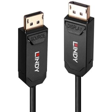 LINDY 10m Fibre Optic Hybrid DisplayPort 2.0 UHBR10 Kabel