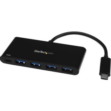 StarTech.com 4 Port USB C Hub with 4 USB Type-A Ports (USB 3.0 SuperSpeed 5Gbps), 60W Power Delivery Passthrough Charging, USB 3.1 Gen 1USB 3.2 Gen 1 Laptop Hub Adapter, MacBook, Dell - WindowsmacOSLinux (HB30C4AFPD)
