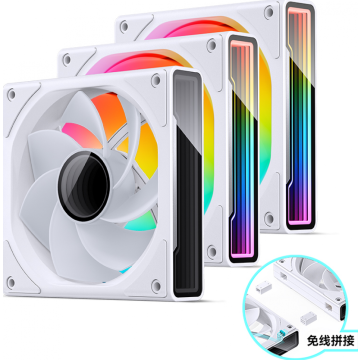 Jonsbo ZK-120WR 3 in 1 Reverse Fan RGB White - Ventilator