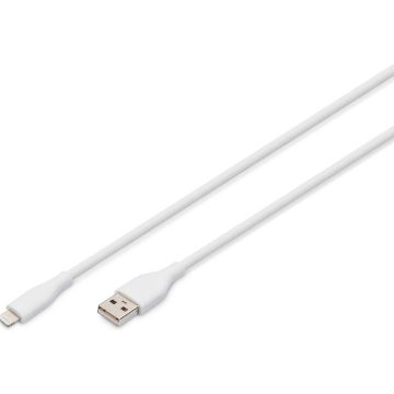 DIGITUS USB 2.0 aansluitkabel Type A-Lightning Silicon 2m W