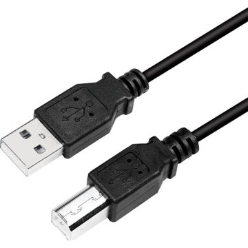Cable Logilink USB 2.0 to USB-B 3m Black USB 2.0