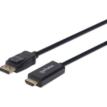 Manhattan 1080p DisplayPort auf HDMI-Kabel zwart 1,8