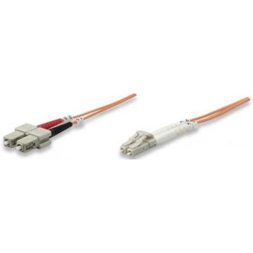 Intellinet LWL aansluitkabel LC/SC 1m Multimode OM2 oranje