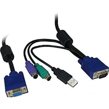 Inter-Tech Kabel KVM VGA/PS2/USB 3m