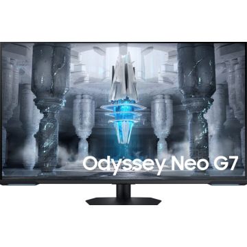 Samsung 43" Odyssey Neo G7 G70NC UHD 144Hz Gaming Monitor, 109,2 cm (43"), 3840 x 2160 Pixels, 4K Ultra HD, LED, 1 ms, Zwart, Wit